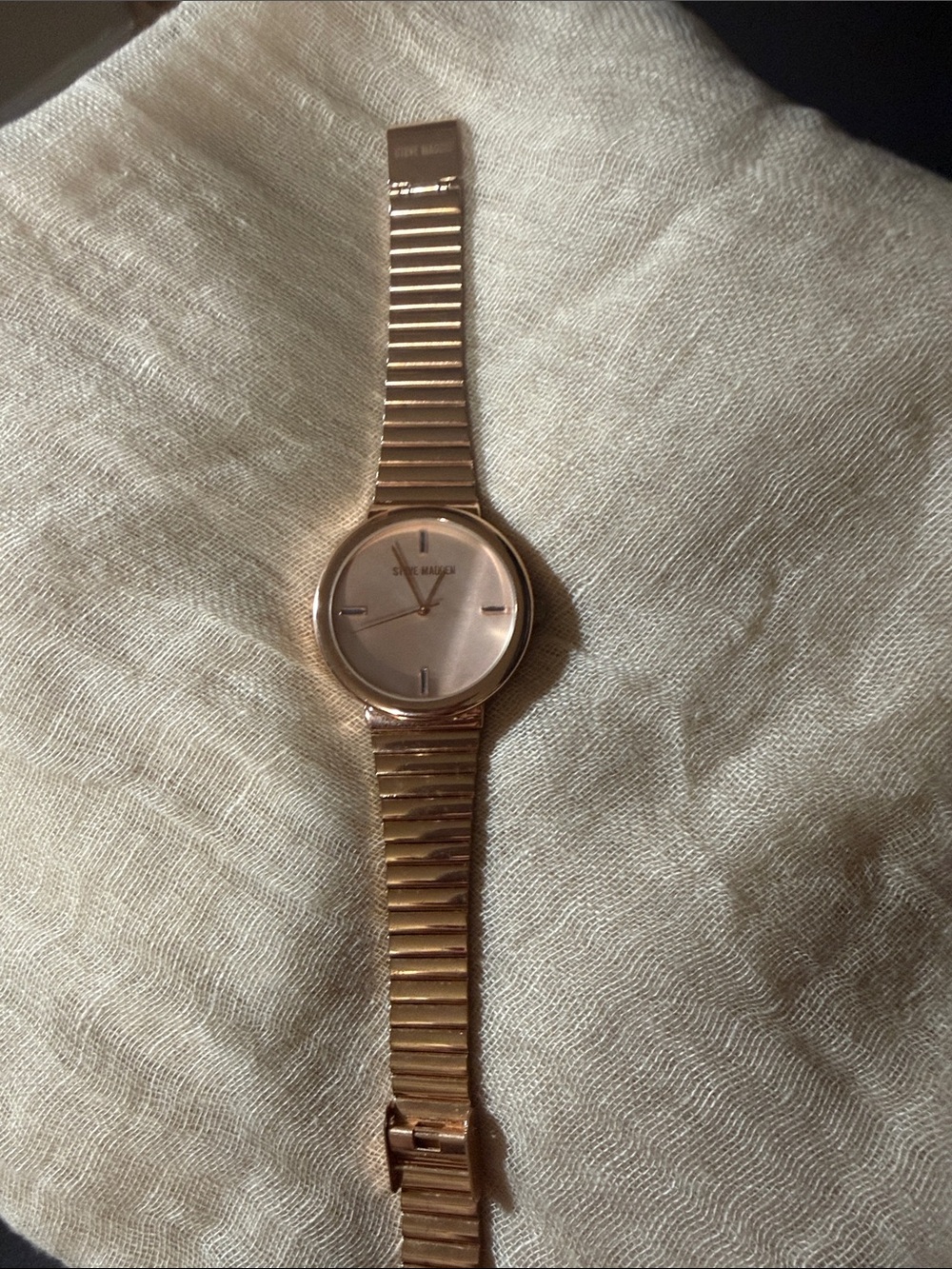 Rose Gold Stainless Steel Steve Madden  Bracelet Watch